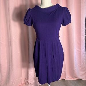 Calvin Klein office dress: purple with sleeves